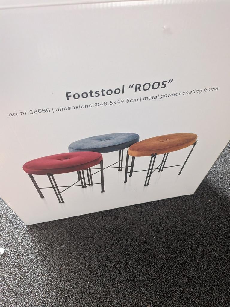 Voeten bankje splinternieuw, Design, Rond, Ophalen of Verzenden, Zo goed als nieuw