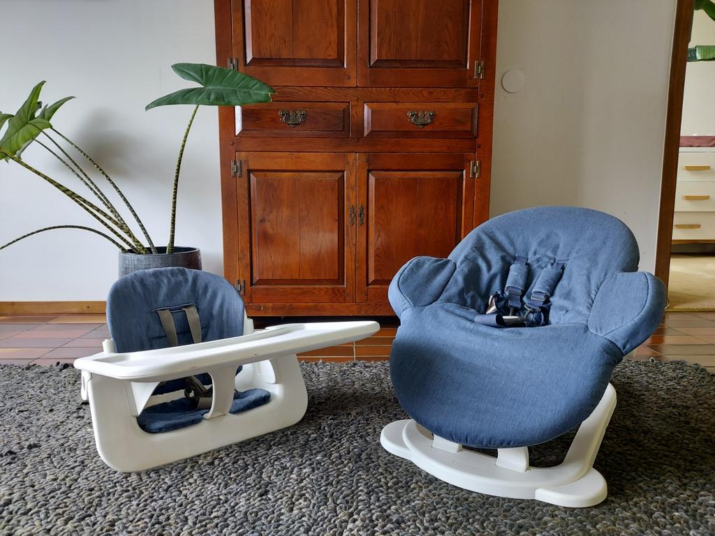 Stokke Steps bouncer / wipstoel en babyset, Kinderen en Baby's, Kinderstoelen, Zo goed als nieuw, Meegroeistoel, Aanschuifbaar