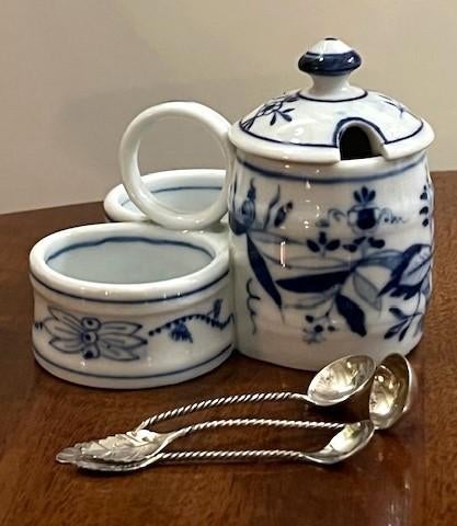 3-dlg MENAGE ZWIEBELMUSTER, 3 LEPELTJES ZILVER, Antiek en Kunst, Verzenden