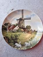 Vintage Royal Schwabap Bavaria Bord met Molen, Ophalen