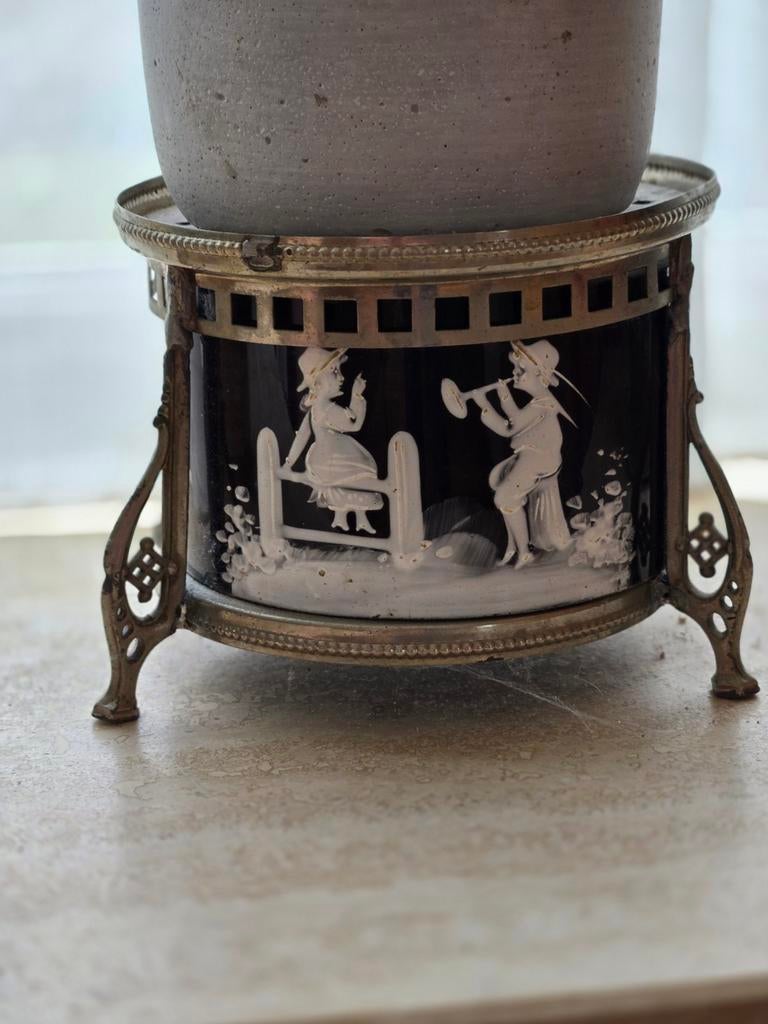 Antiek theelicht met 3 sprookjes, Ophalen of Verzenden