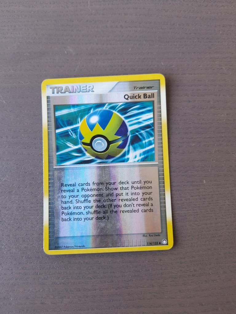 2007 mysterious treasures 114/123 quick ball reverse, Ophalen of Verzenden, Gebruikt, Losse kaart, Foil