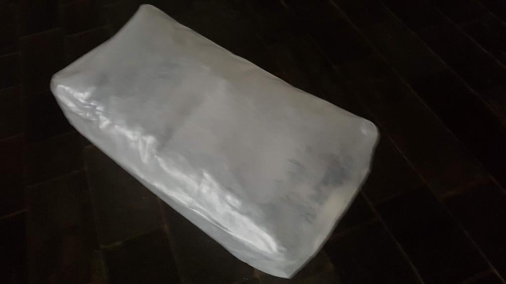 Poef binnen kussen opblaas zitting vulling kussen, Verzenden, Zo goed als nieuw, Rechthoekig