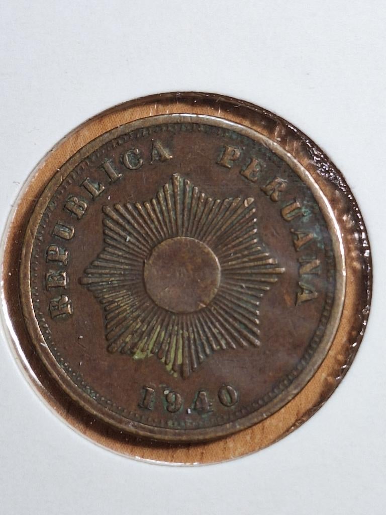 PERU 2 centavos 1940 (#31), Postzegels en Munten, Munten | Amerika, Ophalen of Verzenden, Zuid-Amerika, Losse munt