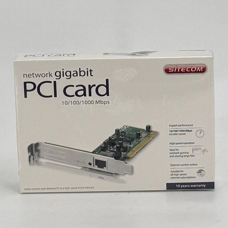 Sitecom LN-027 Gigabit PCI Express Ethernet adapter (NIEUW), Computers en Software, Netwerk switches, Nieuw