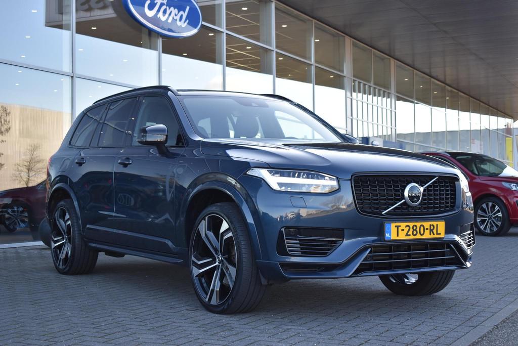 Volvo XC90 2.0 T8 Recharge AWD R-Design | Luchtvering | Pano, Auto's, Volvo, 12 maanden, Euro 6, 4 cilinders, Blauw