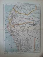 87 / Litho uit 1882 van J. Kuyper met Peru Ecuador  Bolivia, Antiek en Kunst, Ophalen of Verzenden
