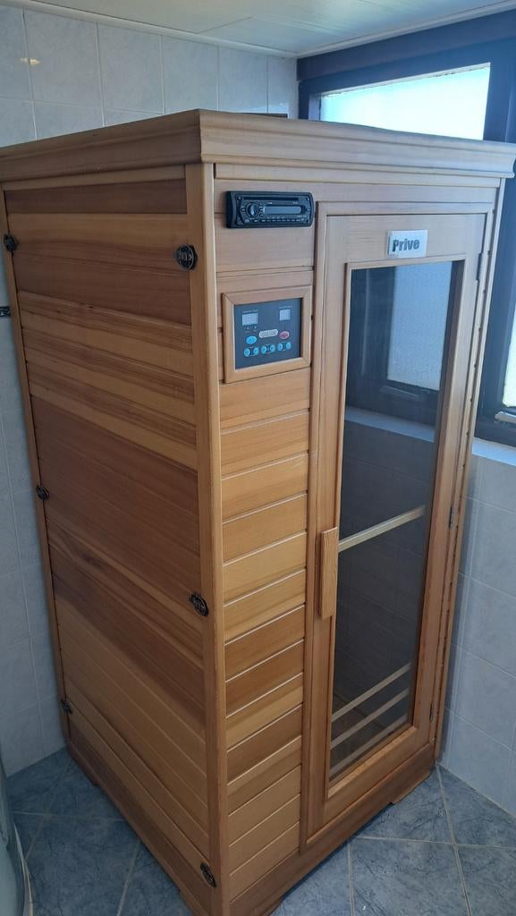 Infraroodcabine voor 1 persoon - weinig gebruikt, Ophalen of Verzenden, Gebruikt, Infrarood, Complete sauna