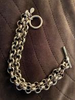 Mkm Design Zilverkleurige Schakelarmband, Ophalen of Verzenden, Gebruikt, Zilver, Overige materialen