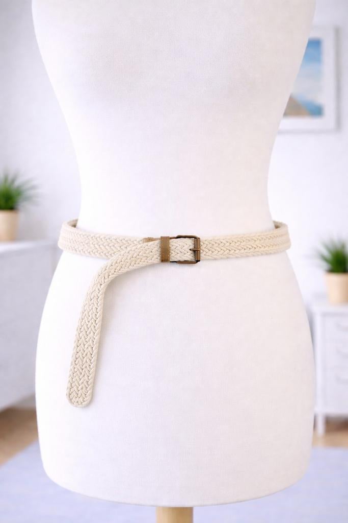 Gevlochten riem, beige, 120 cm, Overige kleuren, Heupriem, Ophalen of Verzenden, Zo goed als nieuw