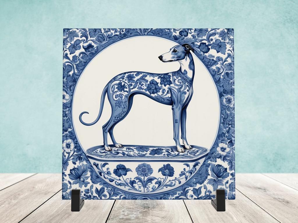 Whippet Delfts Blauw tegel incl voet, Ophalen of Verzenden, Nieuw