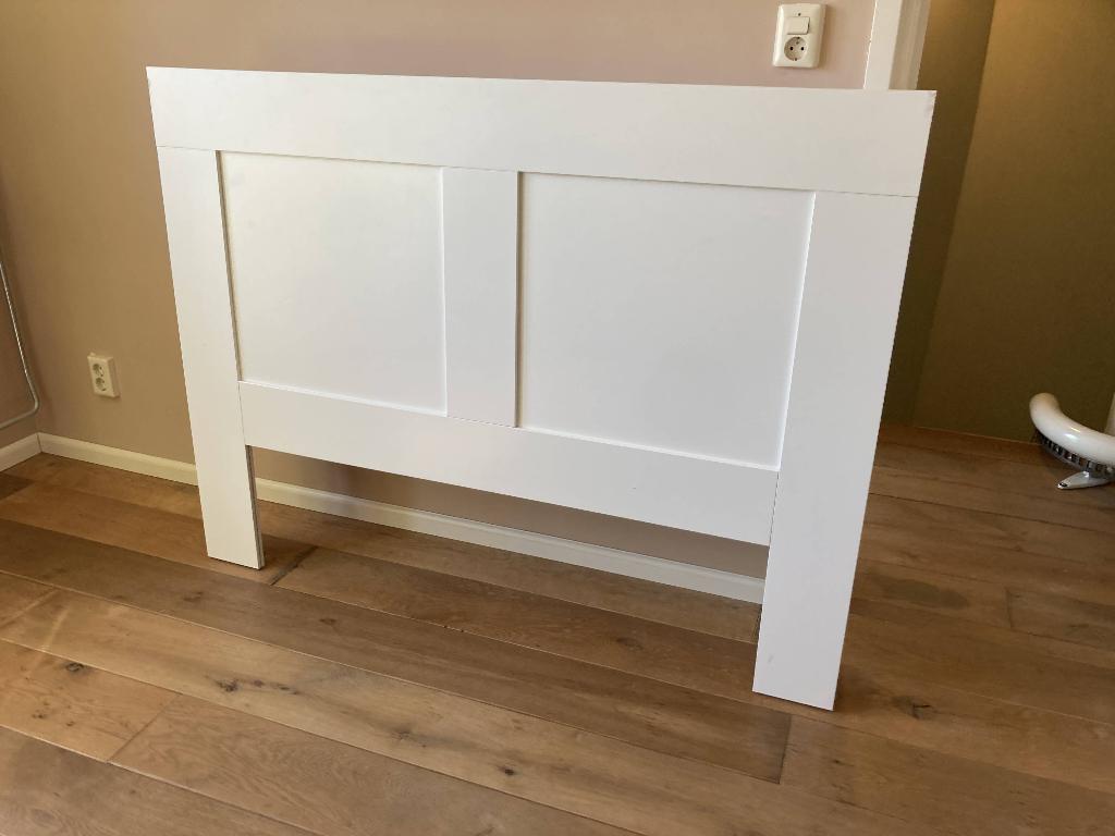 Brimnes ikea headboard, Huis en Inrichting, Slaapkamer | Bedden, Ophalen, Gebruikt, Wit, Tweepersoons