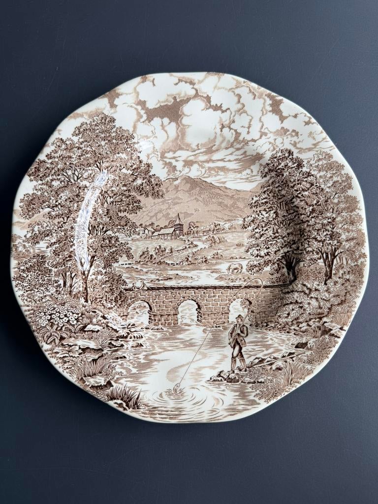 Decoratieve bord Engelse porselein, Antiek en Kunst, Antiek | Porselein, Ophalen of Verzenden