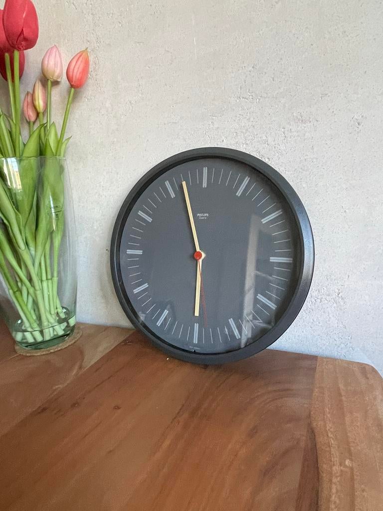 Retro Philips klok 25 cm, Antiek en Kunst, Antiek | Klokken, Ophalen of Verzenden