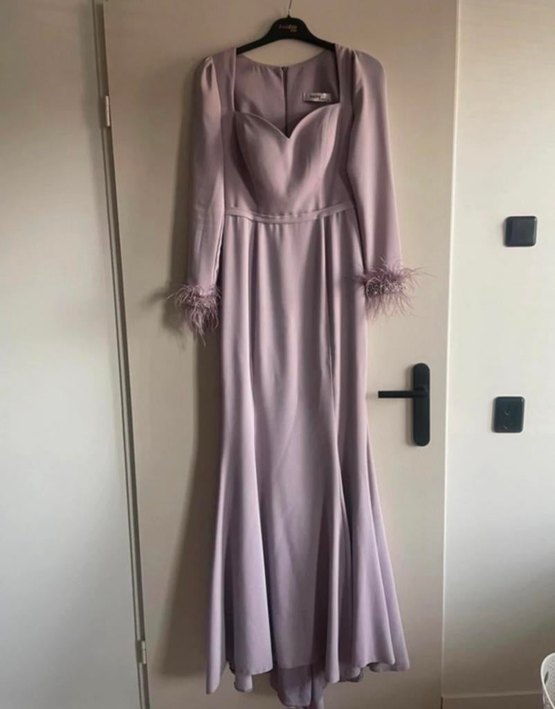 Galajurk avondjurk lila maat 40 gelegenheidsjurk abiye, Maat 38/40 (M), Galajurk, Paars, Ophalen of Verzenden