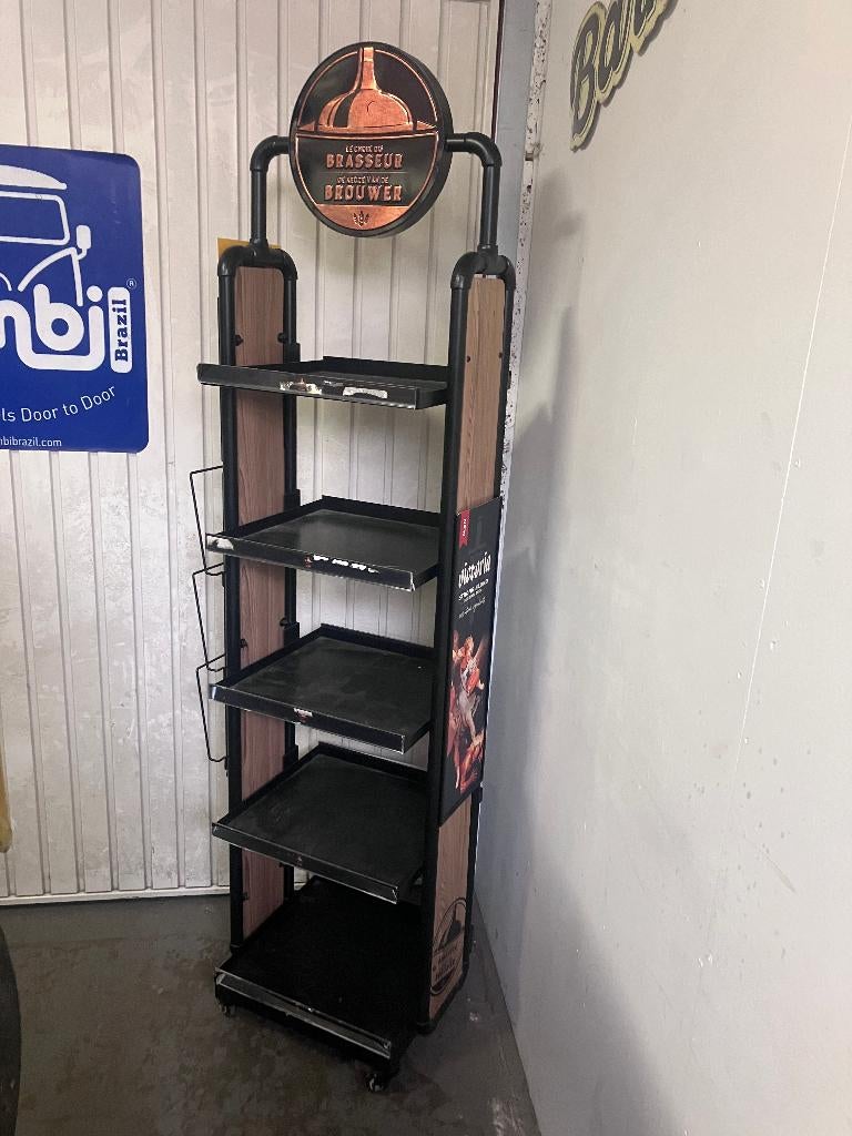 bierstand brouwerij display verkoopsrek, Verzamelen, Biermerken, Ophalen, Zo goed als nieuw, Reclamebord, Plaat of Schild, Overige merken