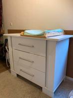 Witte commode met verschoontafel voor babykamer, 70 cm of meer, Ophalen of Verzenden, 100 cm of meer, 90 tot 105 cm