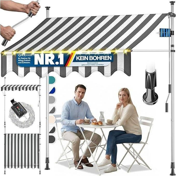 klem zonwering, Nieuw, Ophalen of Verzenden, 150 tot 300 cm, 250 cm tot 450 cm