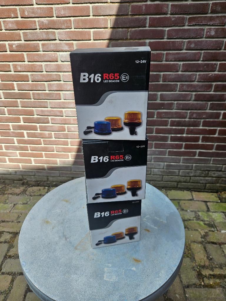 Zwaailamp Led Beacon B 16 R65 Led flitser 12/24 volt, Auto-onderdelen, Verlichting, Ophalen, Nieuw