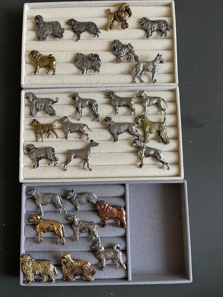 Diverse tinnen hondenspeldjes 6,5 per stuk, Ophalen of Verzenden, Zo goed als nieuw, Overige kleuren, Overige materialen