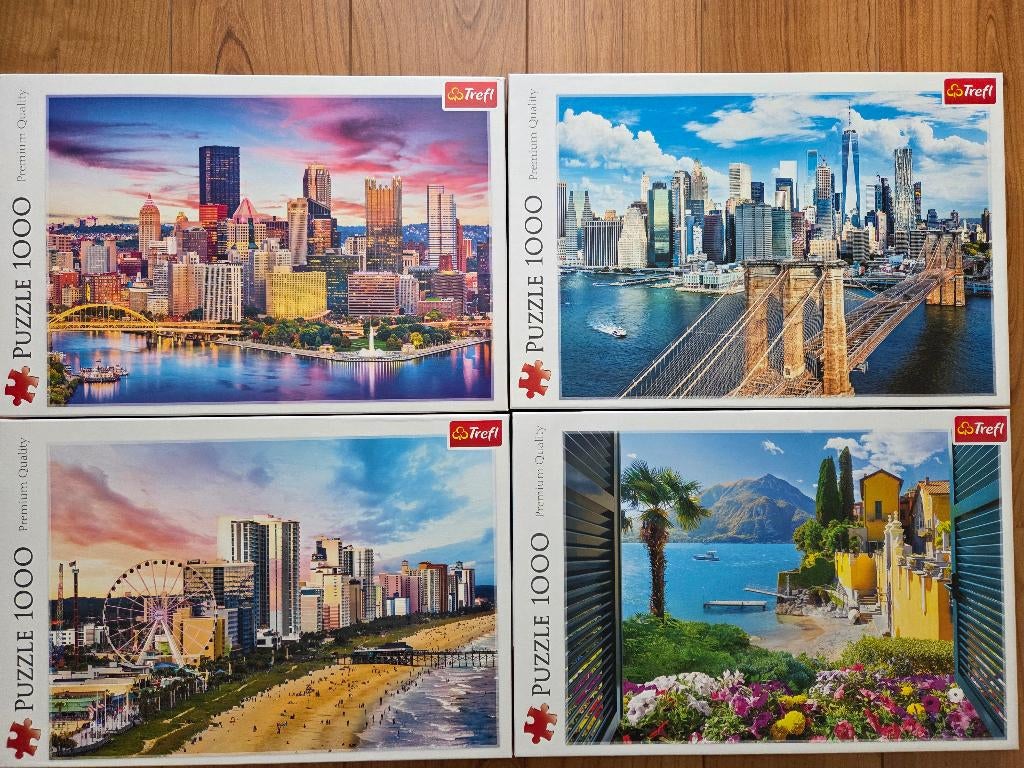 20 legpuzzels (2000, 1500, 1000, 800, 600, 500 stukjes), Ophalen, 500 t/m 1500 stukjes, Zo goed als nieuw, Legpuzzel