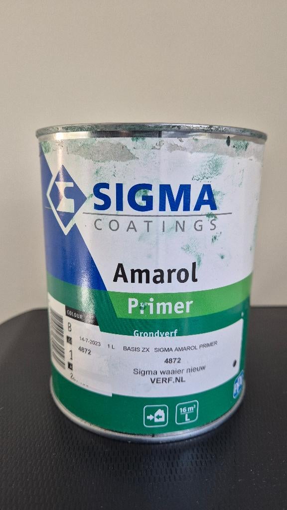 Sigma Amarol Primer/grondverf kleur 4872 (donkergroen), Doe-het-zelf en Verbouw, Verf, Beits en Lak, Ophalen, Nieuw, Verf, Minder dan 5 liter