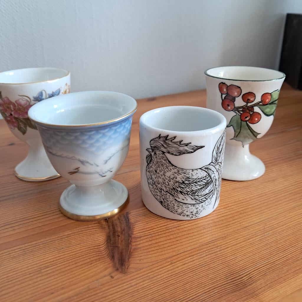 4 eierdopjes Bing & Grondahl, Paragon, Arabia en Gien, Antiek en Kunst, Ophalen of Verzenden