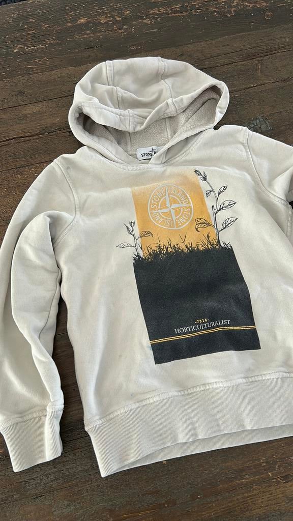Stone island junior 116 hoodie beige trui, Ophalen of Verzenden, Zo goed als nieuw, Jongen, Trui of Vest