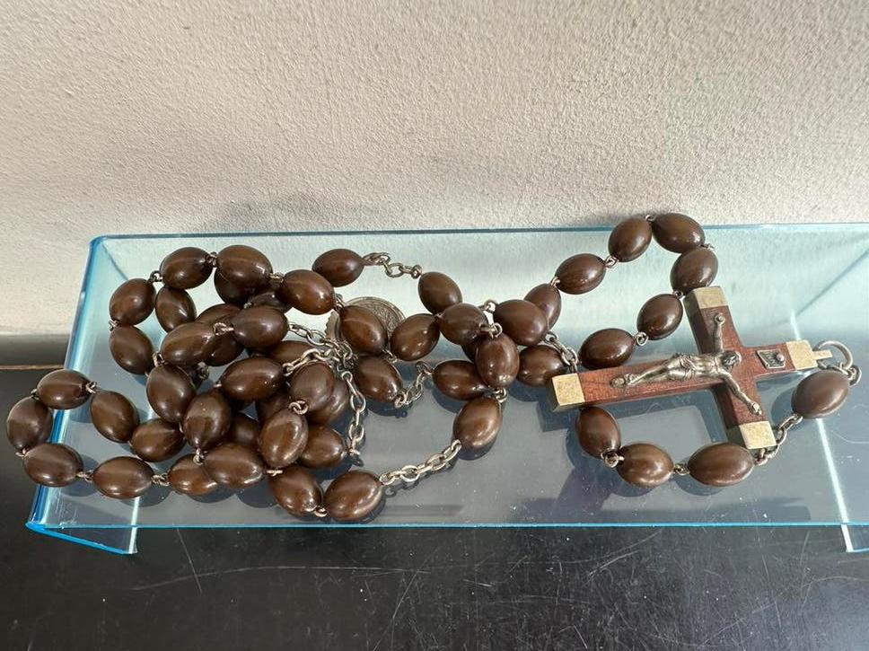 Oude vintage rozenkrans Lourdes, Verzamelen, Ophalen of Verzenden, Gebruikt