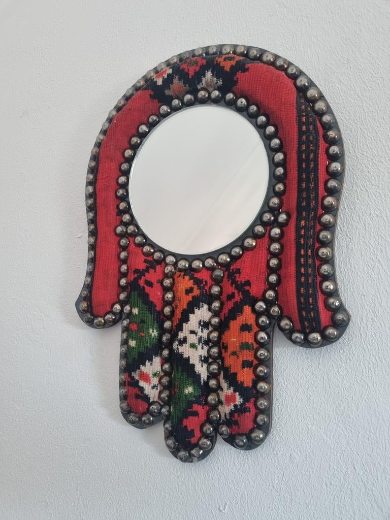Bedoeïenen Spiegel uit Sinai - Handgemaakt, Nieuw, Minder dan 50 cm, Verzenden, Rond, Nieuw