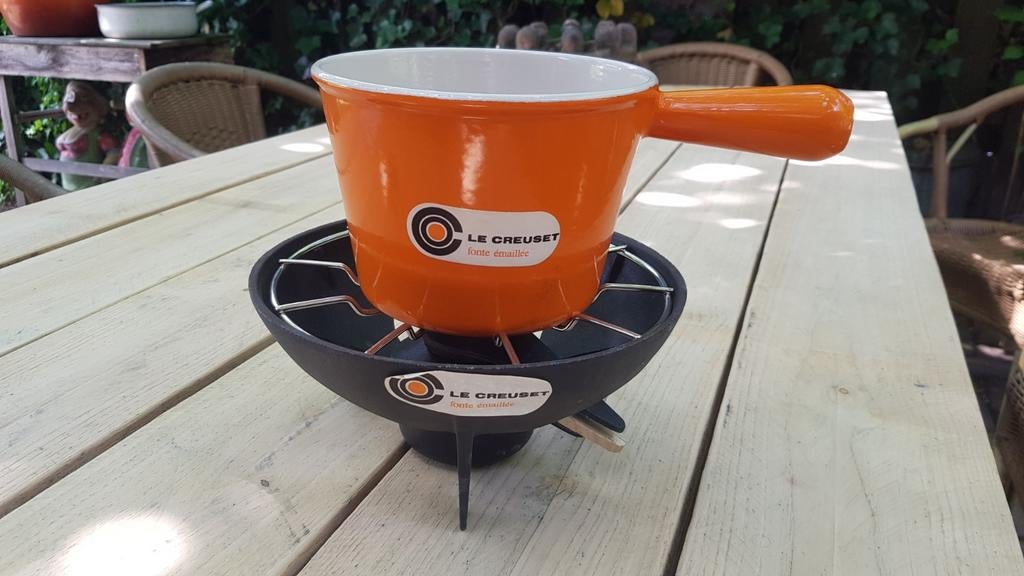 Le Creuset fondueset (1970) nieuw, Ophalen of Verzenden, Nieuw, Brander, Fondueset