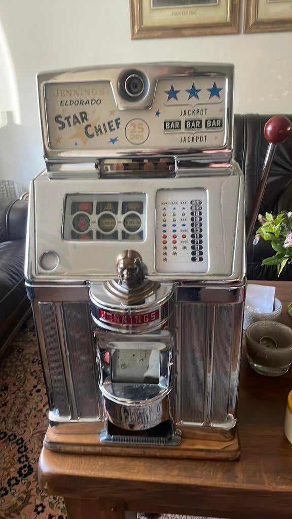 Jennings gokkast eenarmige bandiet, Verzamelen, Automaten | Gokkasten en Fruitautomaten, Met sleutels, Gebruikt, Ophalen of Verzenden