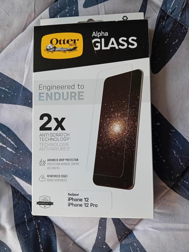 OtterBox Alpha Glass Screenprotector iPhone 12/12 Pro, Telecommunicatie, Mobiele telefoons | Hoesjes en Frontjes | Apple iPhone