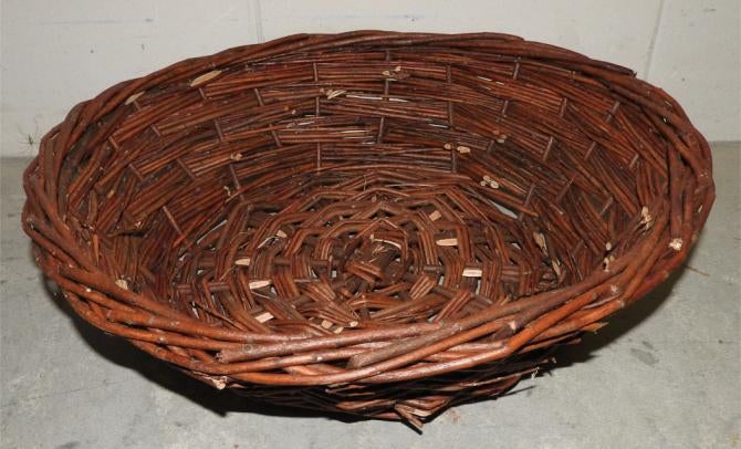 Rieten mand., Mand, Rond, Ophalen of Verzenden, Zo goed als nieuw