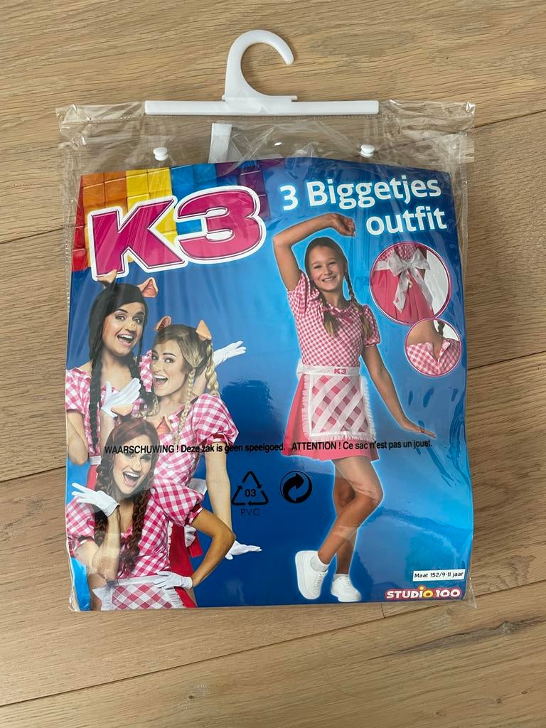 K3 3 Biggetjes outfit - Maat 152/9-11 jaar, Ophalen of Verzenden, Nieuw, 146 t/m 152, Meisje