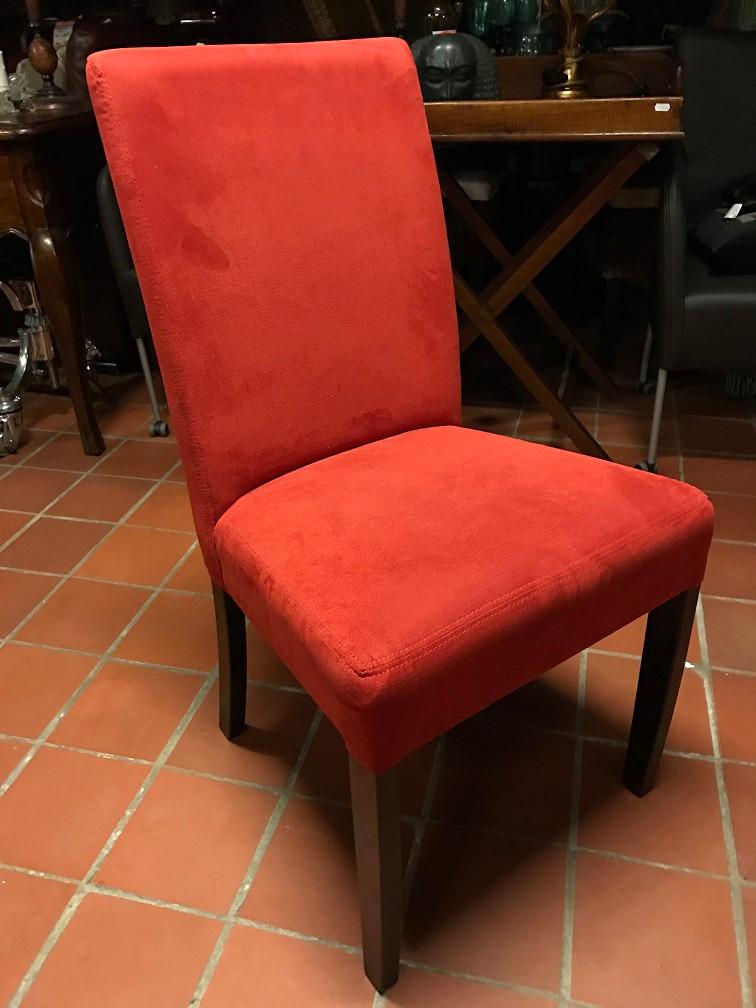 6x STOEL - EETKAMERSTOEL ROOD - 50% KORTING Flamant, Ophalen, Wilms, Zo goed als nieuw, Stof