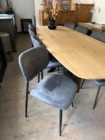 Nieuwe luxe industriele eetkamerstoel velvet grijs, Ophalen, Nieuw, Vijf, Zes of meer stoelen, Stof