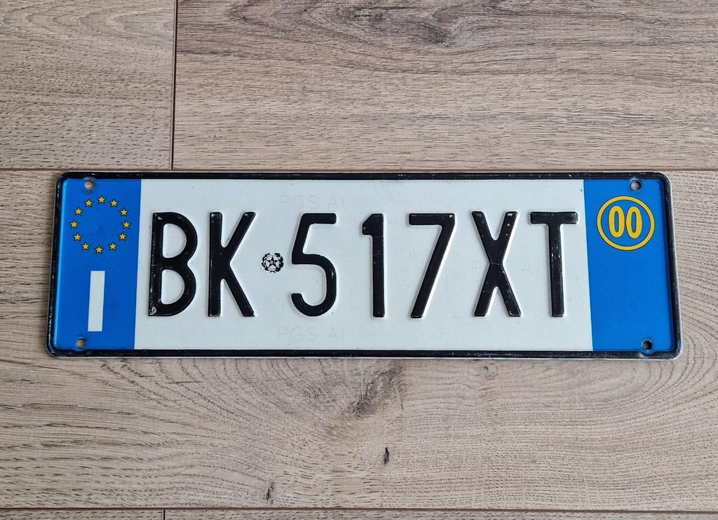 Nummerplaat kentekenplaat nummerbord Italië, Verzamelen, Ophalen of Verzenden, Gebruikt, Auto's