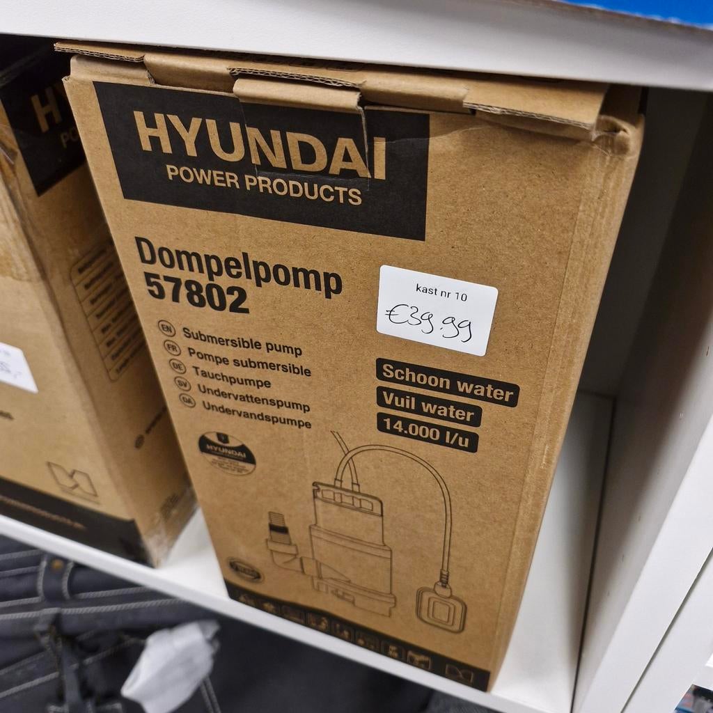 Hyundai Dompelpomp 57802 - Schoon en Vuil Water, Tuin en Terras, Waterpompen, Ophalen of Verzenden