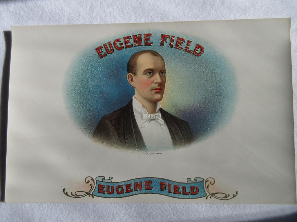 SIGARENKIST-ETIKET "EUGENE FIELD"-1, Verzamelen, Ophalen of Verzenden, Nieuw, Sigarenbandjes