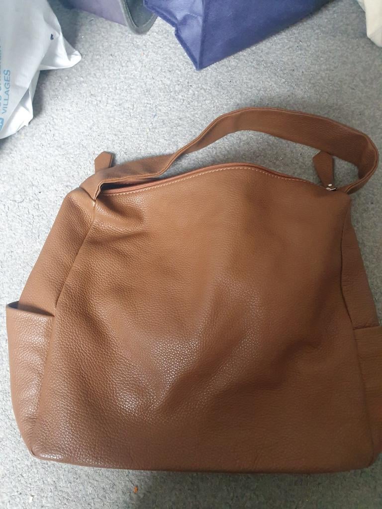 Leren tas bijenkorf, Overige merken, Bruin, Ophalen of Verzenden, Zo goed als nieuw