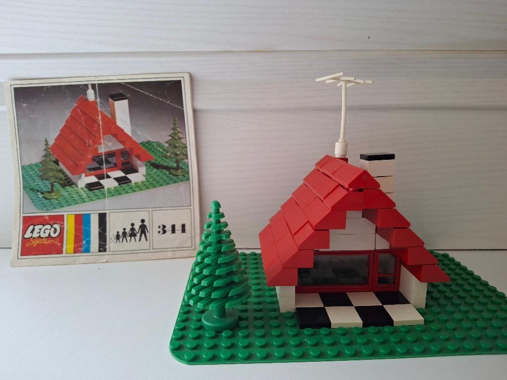 Lego 344 ( 344-1 ) Bungalow 1969, Ophalen of Verzenden, Gebruikt