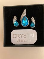 Oorbellen en collier- Hanger van Crystal, Nieuw!, Ophalen of Verzenden, Zo goed als nieuw, Zilver, Overige materialen