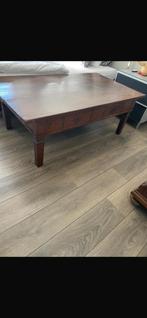 Kastanje houten salontafel, 100 tot 150 cm, Zo goed als nieuw, Minder dan 50 cm, Rechthoekig