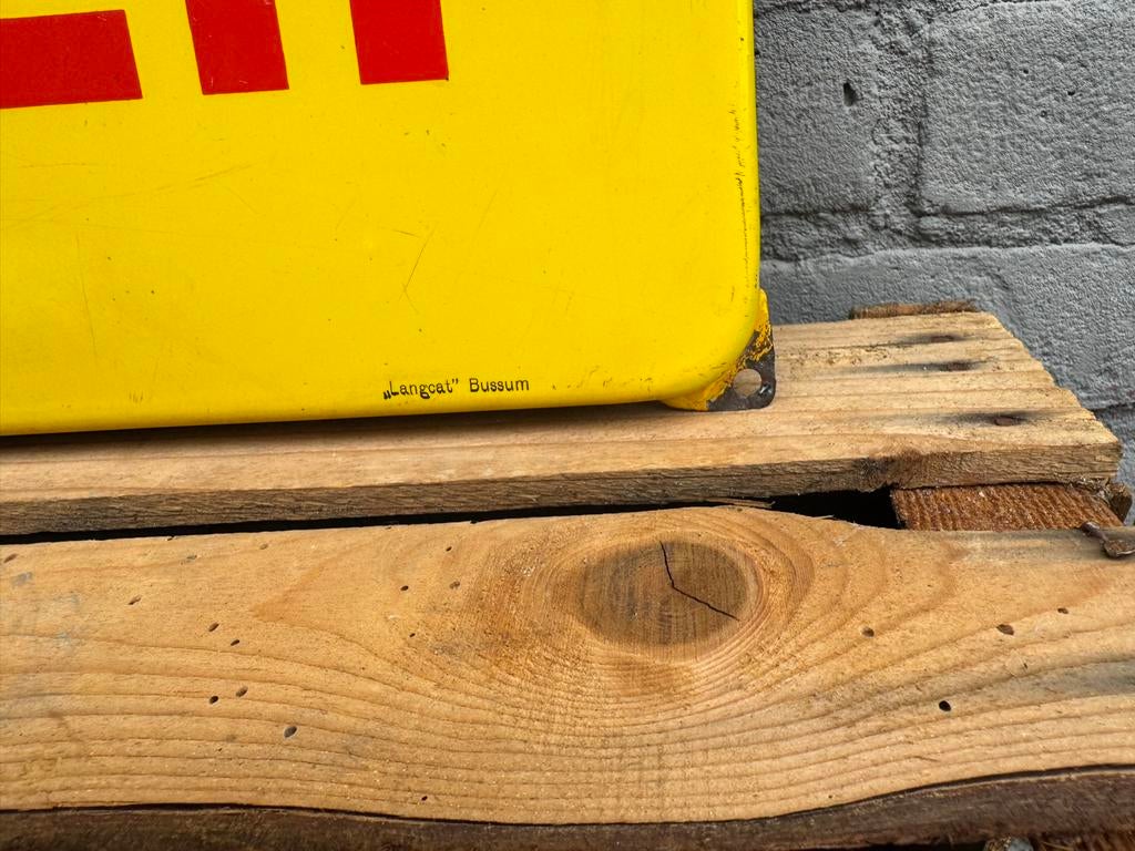 Vintage Vredestein Banden reclamebord - Langcat Bussum, Ophalen, Reclamebord, Gebruikt, .