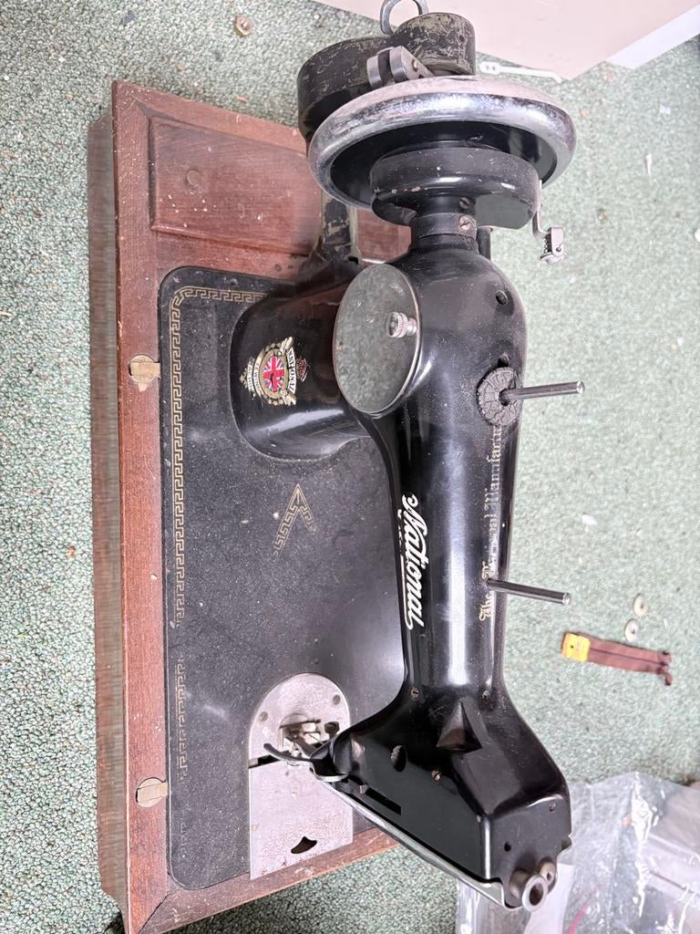 Vintage National Naaimachine, Overige merken, Gebruikt, Ophalen of Verzenden, Naaimachine