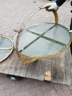 Antiek rond ijzeren kantelraam, 78 cmm zes stuks beschikbaar, Ophalen, Gevelraam of Ruit, Gebruikt, Minder dan 80 cm