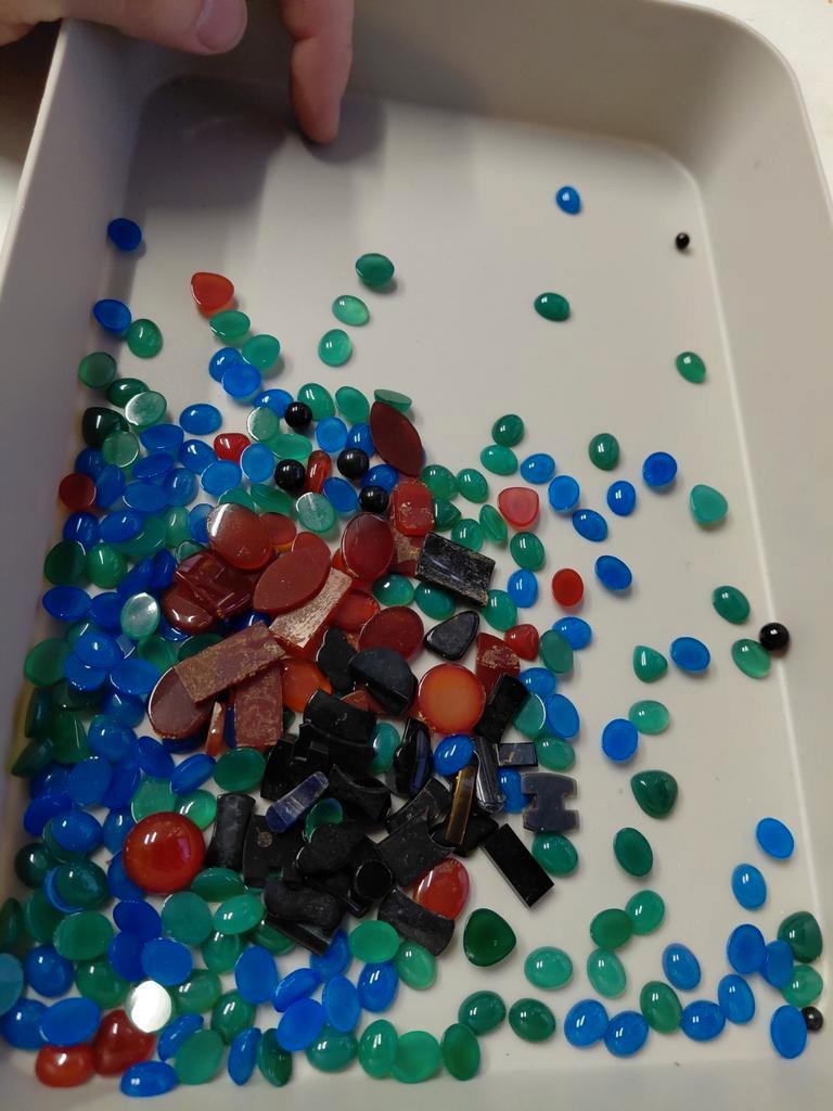 Mix lot agaat cabochons kleurrijk, Hobby en Vrije tijd, Kralen en Sieraden maken, Ophalen of Verzenden, Kraal