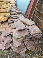 Rode flagstones - Natuursteen terrastegels, Tuin en Terras, Ophalen, Gebruikt, 5 tot 10 m², Natuursteen