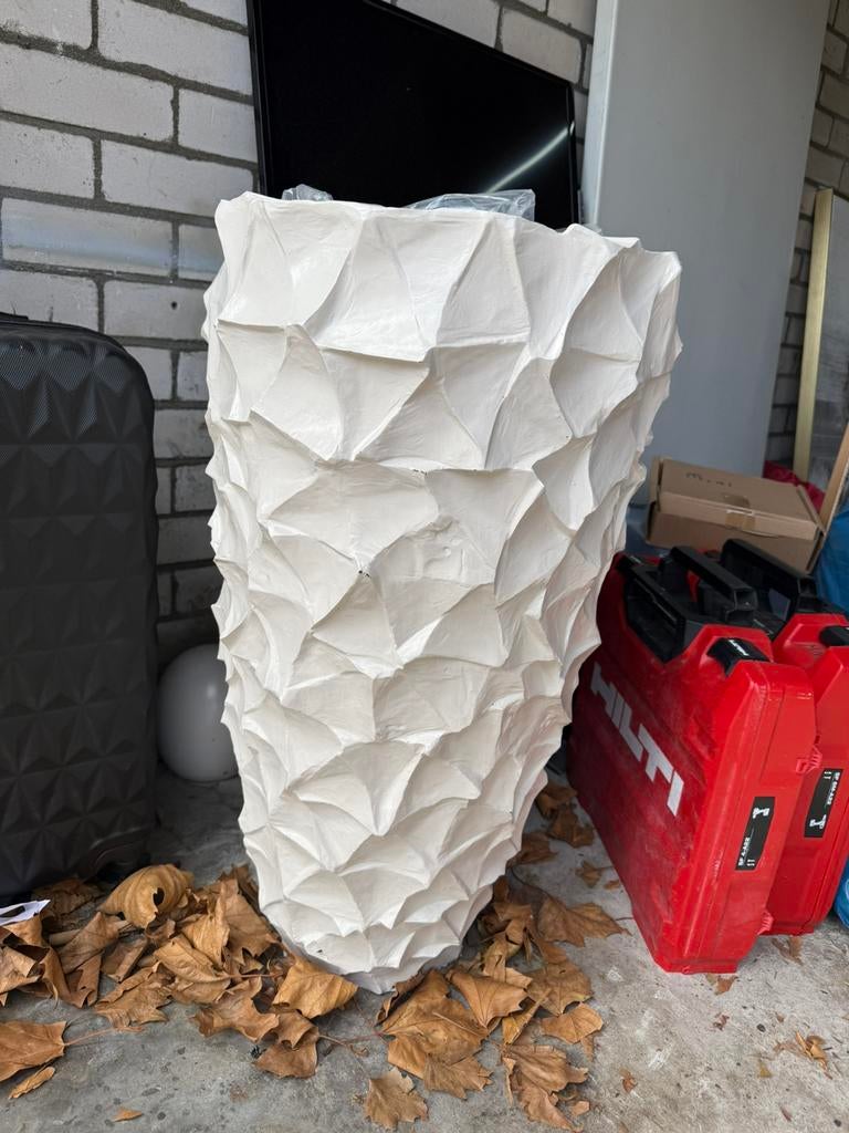 Schelpen vaas, Huis en Inrichting, Woonaccessoires | Vazen, Overige kleuren, Ophalen of Verzenden, Minder dan 50 cm, Glas